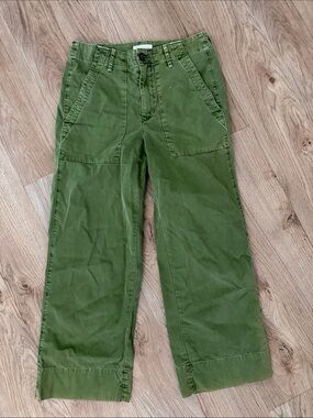 Velvet by Graham & Spencer Olive Green Wide-Leg Utility Pants